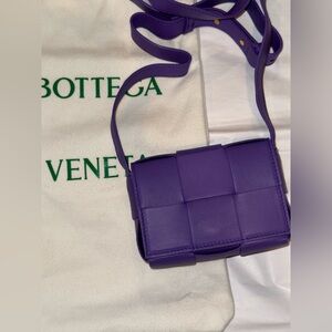 Bottega Veneta Candy Cassette Leather Card Holder- Crossbody Strap